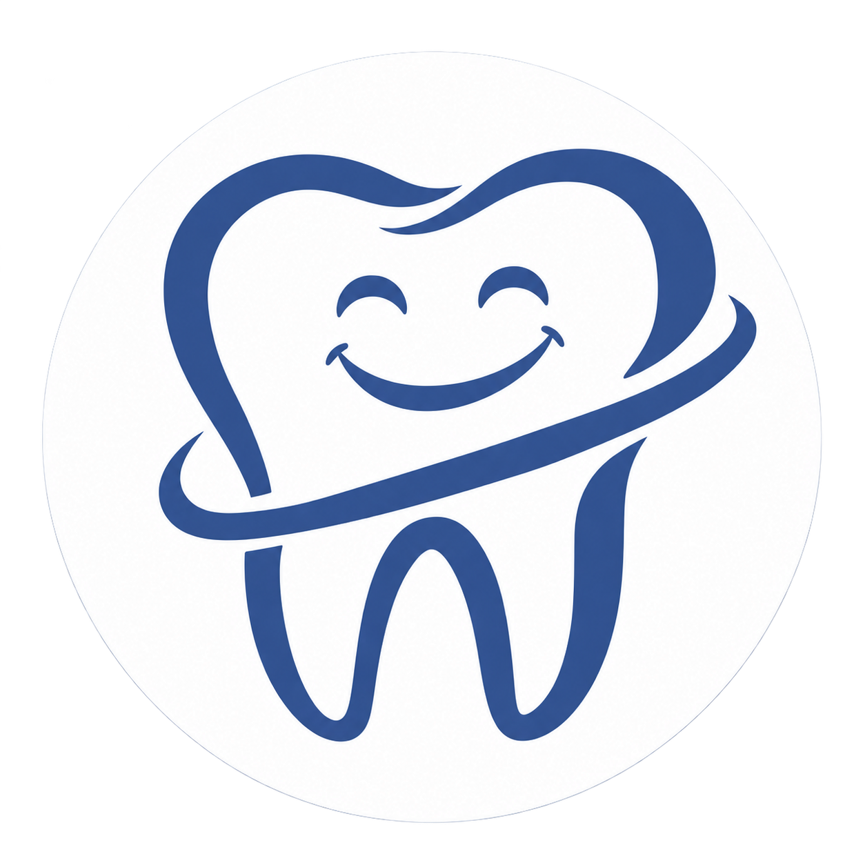 Pragati smiling-tooth logo, restored from the clinic sign